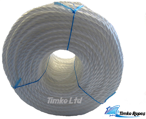 10mm White Polypropylene Rope x 75m Coil