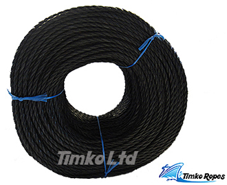 12mm Black Polypropylene Rope x 50m Coil