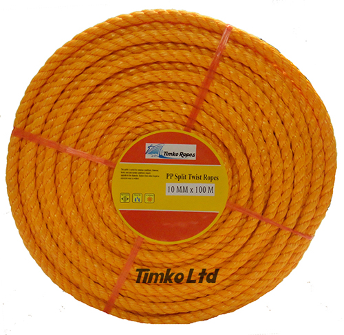 Polypropylene rope - 10mm Dia Orange x 100m Mini Coil