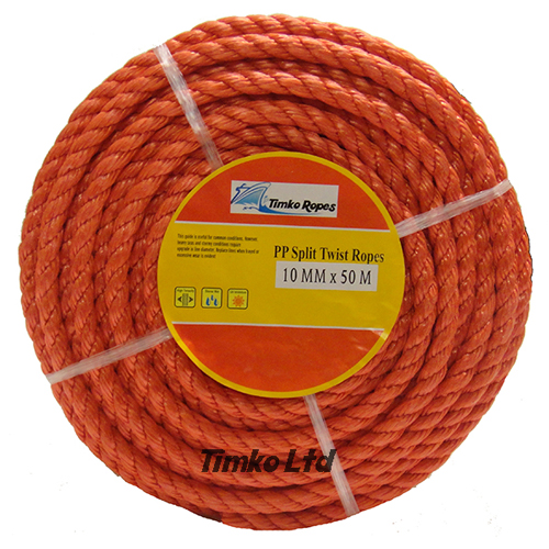 Polypropylene rope - 10mm Dia Red x 50m Mini Coil