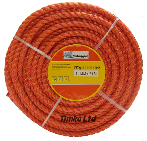 Polypropylene rope - 10mm Dia Red x 75m Mini Coil