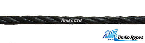 8mm Black Polypropylene Rope Sold By The Metre