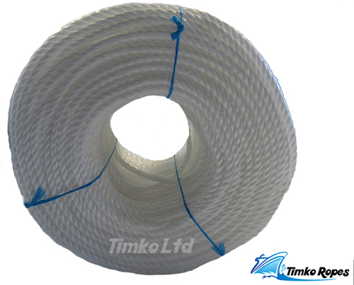 8mm White Polypropylene Rope x 220m Bulk Coil - Timko Ropes